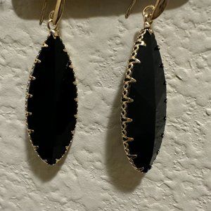 Retro, Fashion, Ethnic Style Black /Gold Fashion Earrings
